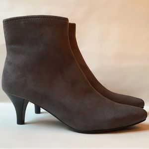 NEW Gray Suede Booties